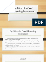 Qualities of A Good Measuring Instrument