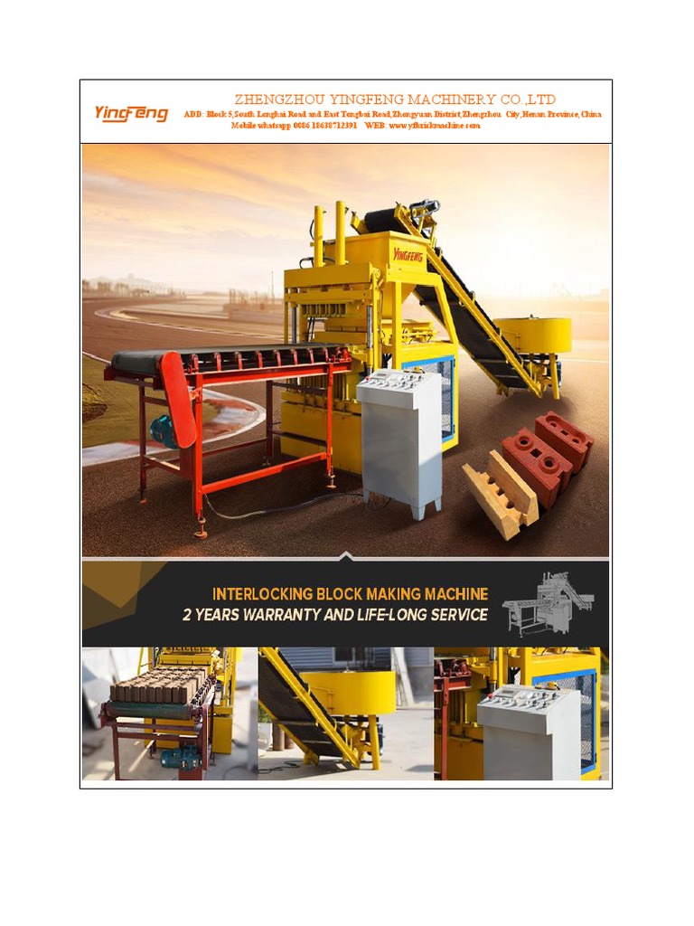 YF5-10 Interlocking Brick Machine | PDF | Brick | Mechanical Engineering