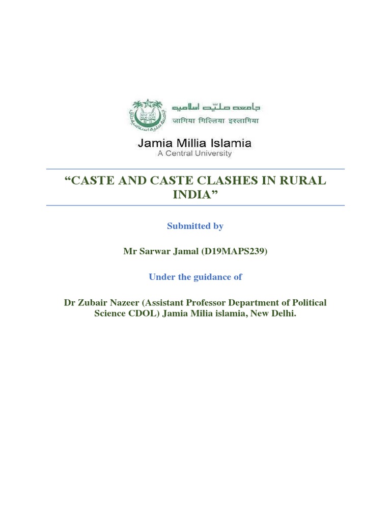 Caste Clashes in Rural India Analysis | PDF | Dalit | Caste
