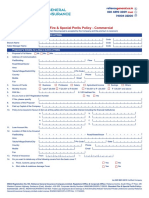 Proposal Form Standard Fire and Special Perils Policy