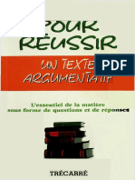 Pour Réussir Un Texte Argumentatif (Jacques Garneau)