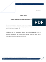 Circular 1-2020, Sobre Residuos y COVID-19