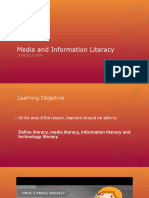 Media and Information Literacy Concepts
