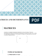 Sessions 2 and 3. Matrices and Determinants