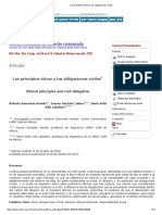 Los principios éticos y las obligaciones civiles en el ejercicio profesional