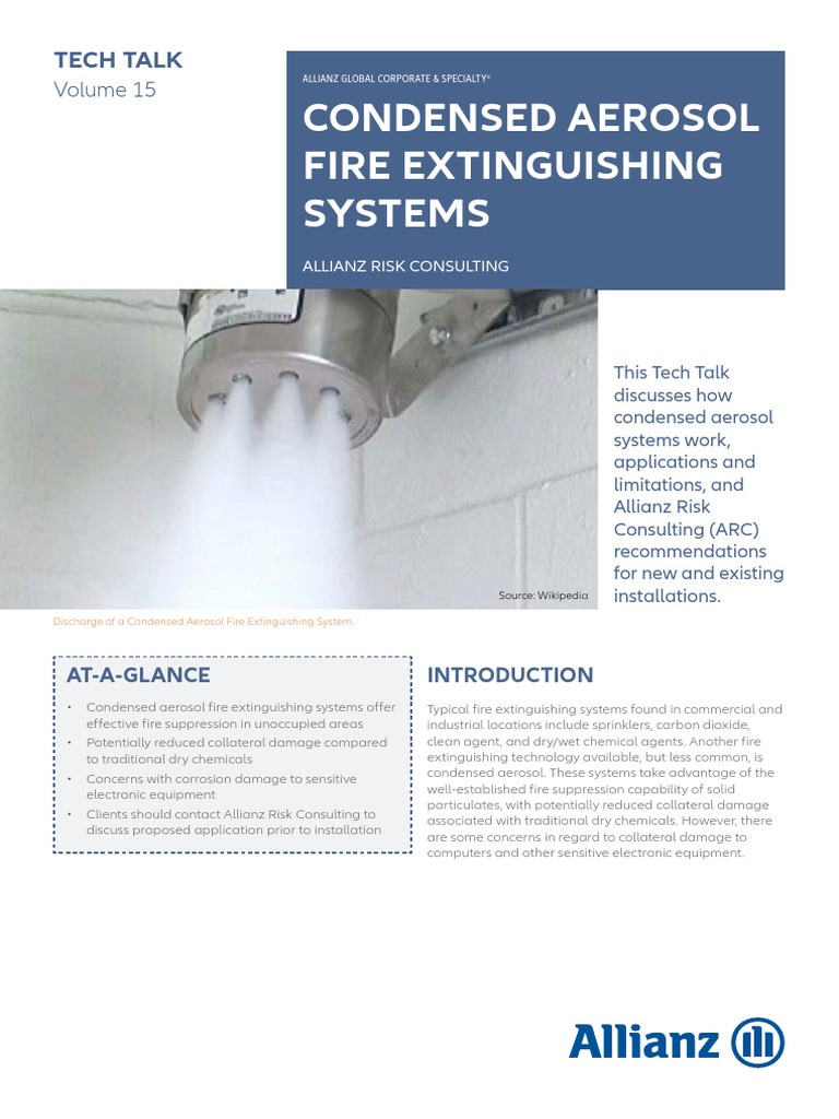 ARC Tech Talk Vol 15 Condensed Aerosol Fire Extinguishing Systems EN ...