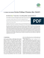 A Study On Rotary Friction Welding of Titanium All