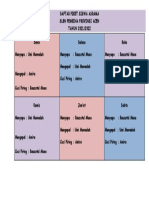 Daftar Piket Asrama