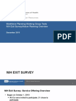 NIH Exit Survey Overview - Workforce Planning Tools