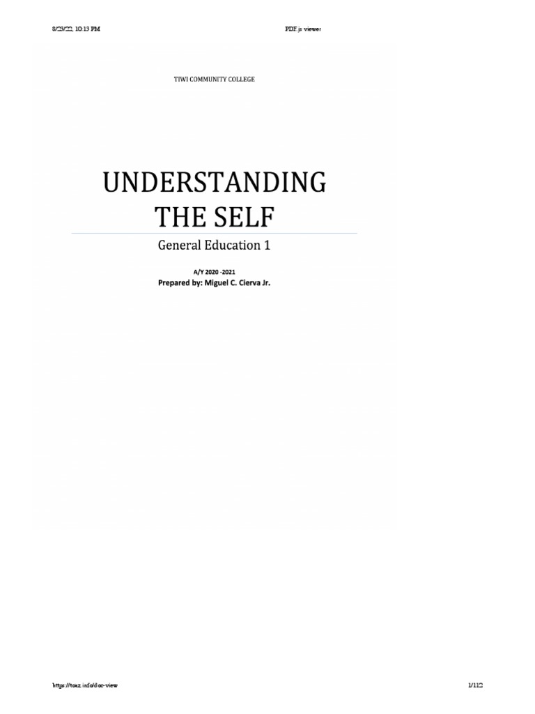 Understanding The Self | PDF