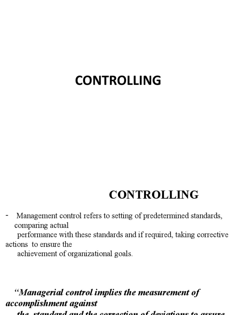 Management Control Techniques Explained | PDF | Business | Finance ...