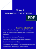 Female Reproductive System: Contraception, Pregnancy & Lactation