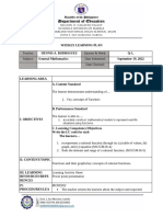 Weekly Math Functions Plan