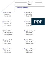 Function Operations Math Worksheet