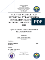 Respond to Every Child A Reader Program LAC Session Report