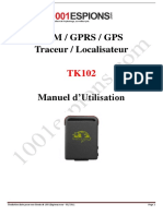GPS-TK102 Traceur Manuel en Francais