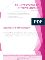 Chapter 1 - Perspective of Entrepreneurship