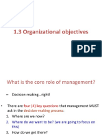 1.3 Organizational Objectives