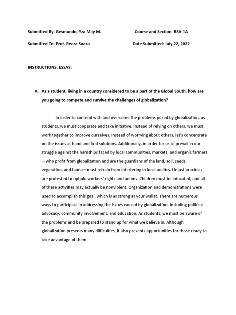Gesmundo-GE 104-TASK 5 | PDF | Globalization