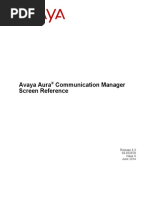 Avaya Aura Communication Manger Screen Reference