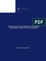 Manual de Procesos y Procedimientos de Atenciones de Salud Integrales Ambulatorias de Baja Complejidad