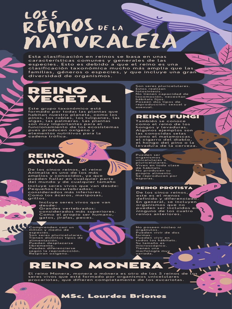 Los 5 Reinos de La Naturaleza | PDF | Hongo | Plantas