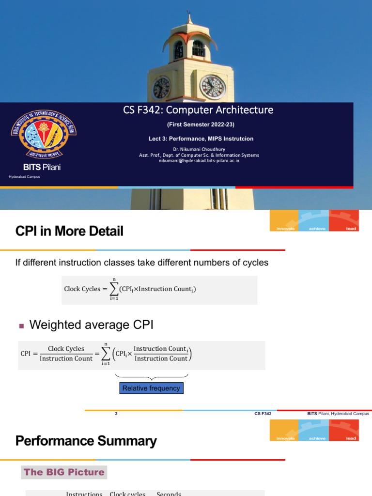 Computer Architecture Mips Performance Insights Pdf
