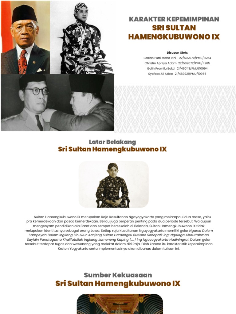 Kelompok Diy Kepemimpinan Sri Sultan Hamengkubuwono Ix Pdf