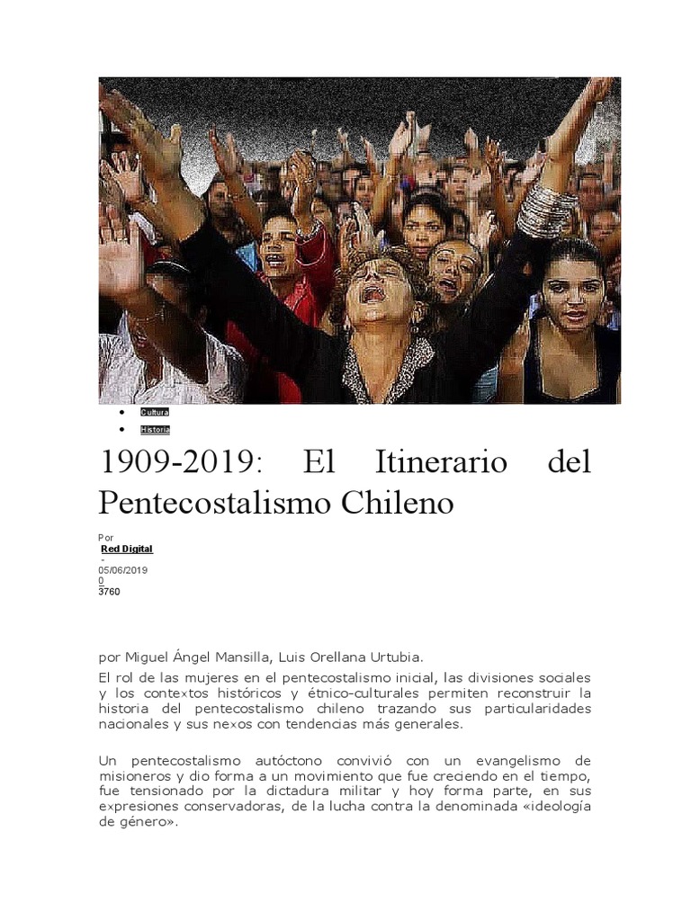 Historia del Pentecostalismo en Chile | PDF | Pentecostalismo | Chile