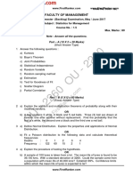 OU Osmania University - MBA - 2017 - 1st Semester - May - 9085 Statistics For Management