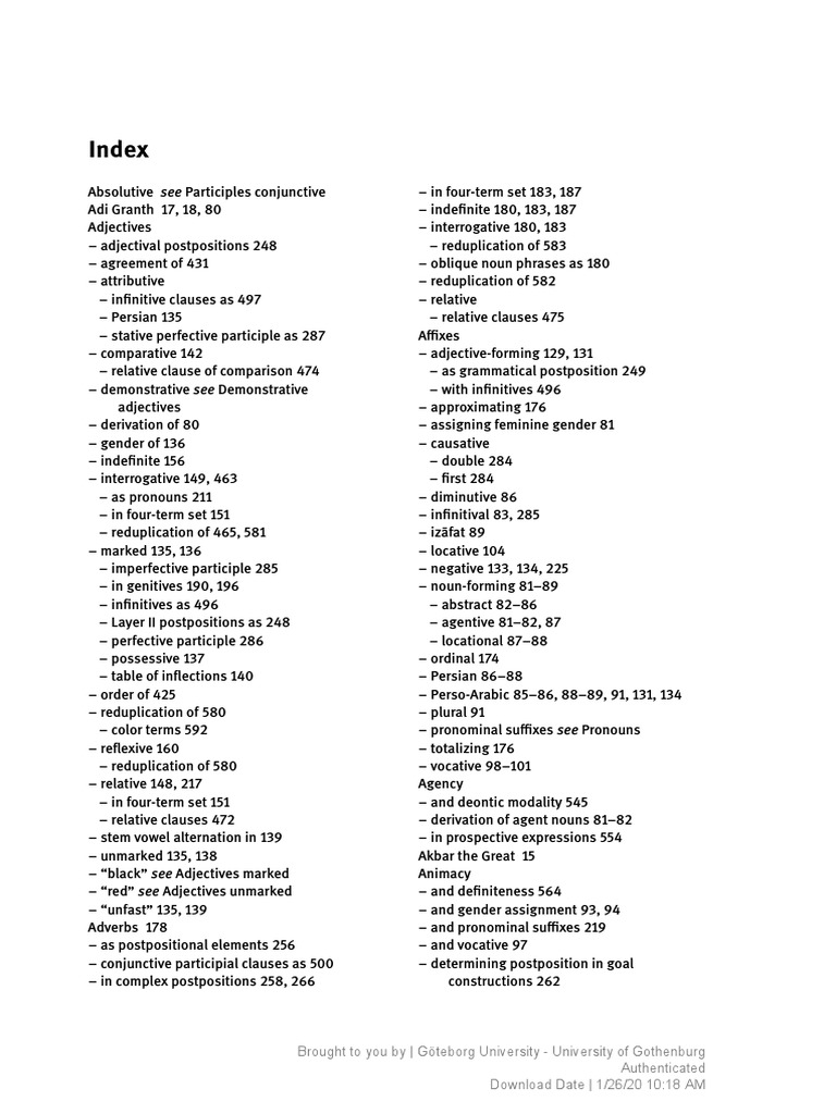 Index Brought To You by University University of