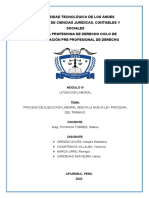 Proceso de Ejecución Laboral