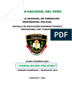 Silabus Actualizado Legislación Policial 2022