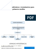 Equipos Hipodérmicos y Termómetros de Primeros Auxilios