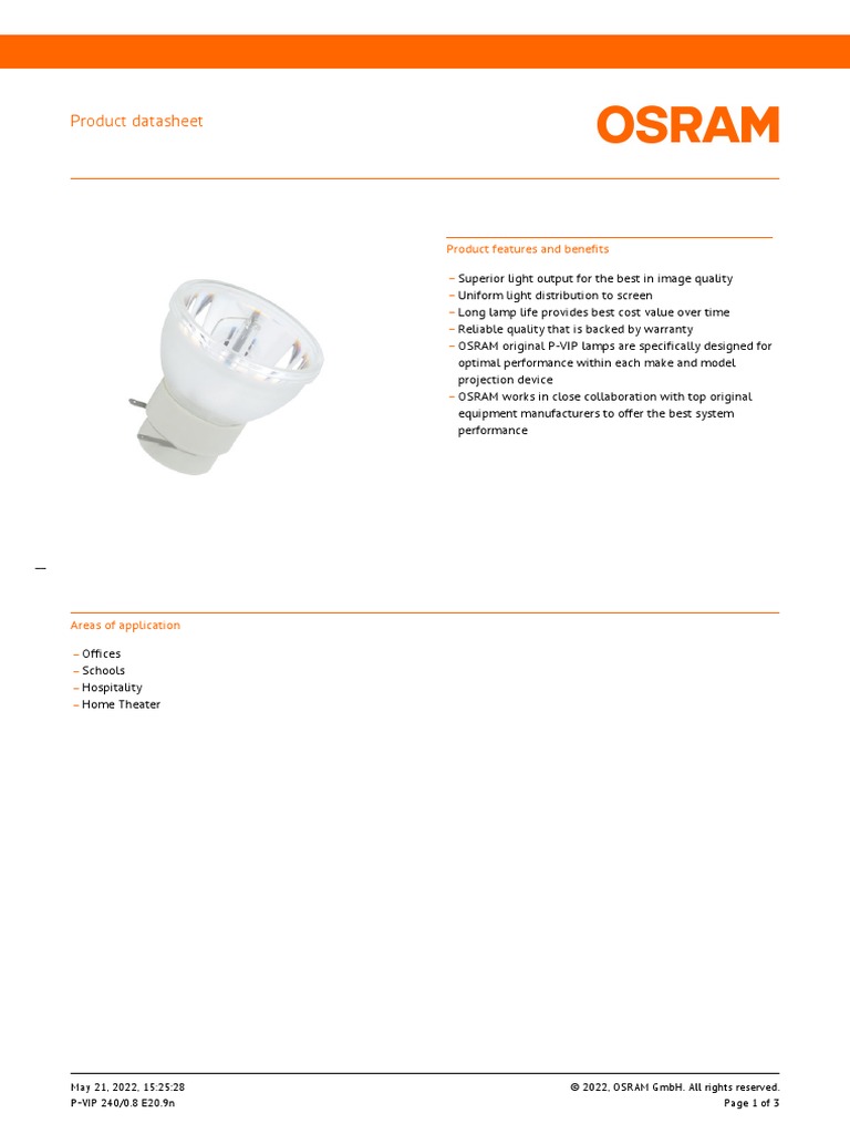 Osram Document PDF Lighting Electrical Components