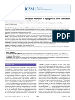 Long-Term Changes of Stimulation Intensities in Hypoglossal Nerve Stimulation