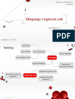 Otapanje I Topljivost Soli