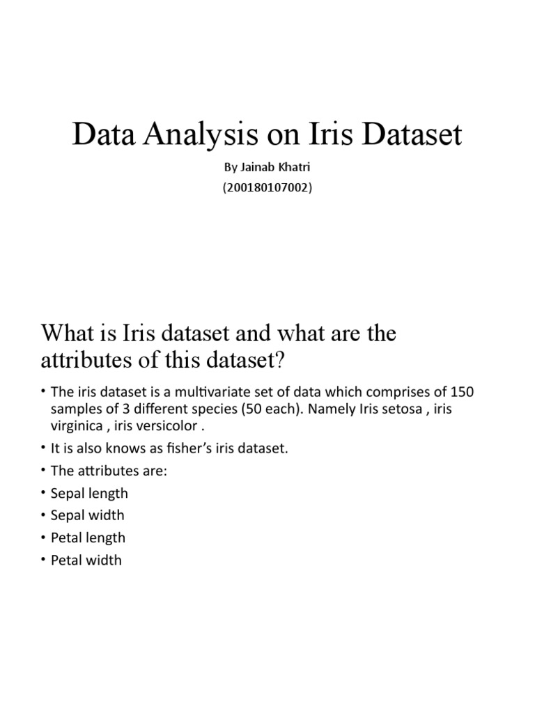 Data Analysis On Iris Dataset | PDF