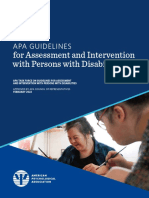 Guidelines Assessment Intervention Disabilities