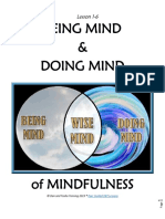 Doingg Mind Vs Being Mind Worksheet