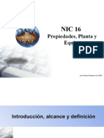 NIC 16 - Propiedades, Planta y Equipo