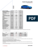 Lista Preturi Si Specificatii Honda CIVIC HY 01.iulie.2022