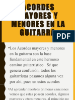 Acordes Mayores y Menores en La Guitarra