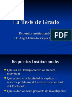 Requisitos Institucionales de La Tesis