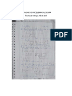 Actividad 13 Problemas Algebra