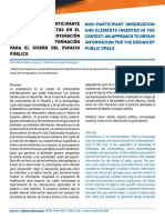 Observación No Participante Y Elementos Insertos en El Contexto: Una Aproximación para Obtener Información para El Diseño Del Espacio Público