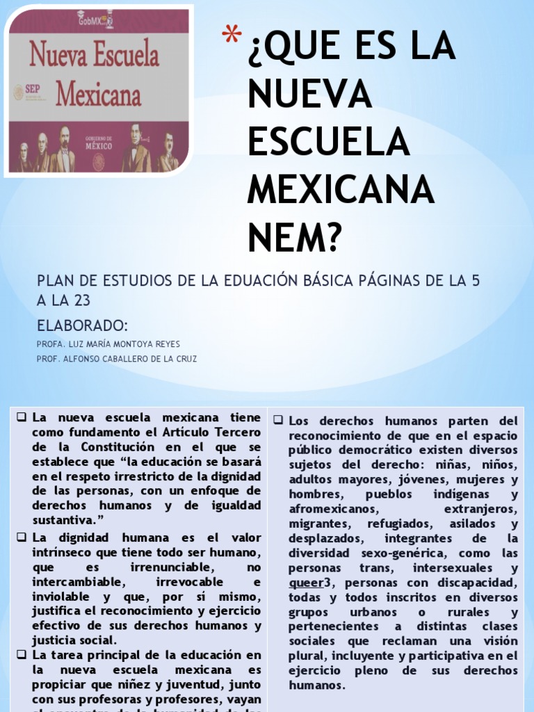 Que Es La Nueva Escuela Mexicana | PDF | Plan de estudios | Método de ...