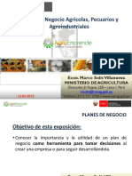 Planes de Negocio Agropecuario