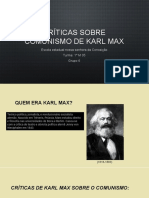 Karl Marx: críticas sobre o comunismo