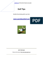 Golf Tips: Another Free Training Aid For You From